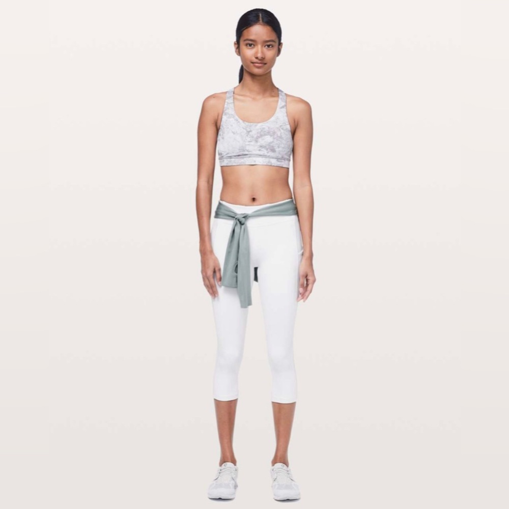 Lululemon Invigorate Bra Washed Marble Alpine White Silverscreen Size 10